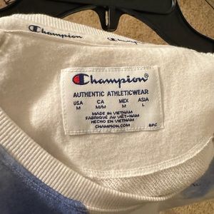 Tie Dye Champion Cropped Crewneck